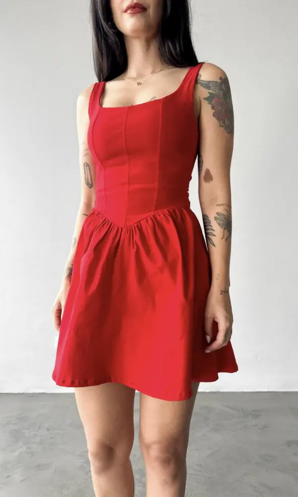 VESTIDO DE FIESTA // rojo - Image 3